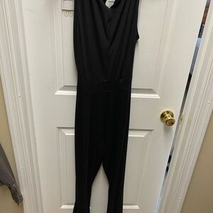 Justify Black Sleeveless Jumpsuit with Tailored Waist